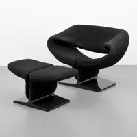 Pierre Paulin RIBBON Chair & Ottoman - Sold for $2,860 on 11-24-2018 (Lot 275).jpg